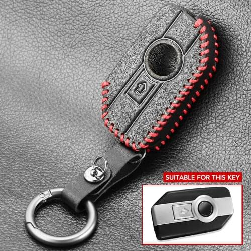 Leather Key Cover Shell Fob Case Skin Holder For BMW Motorcycle F750GS F850GS K1600GT R1200GS LC ADV R1250GS ADV