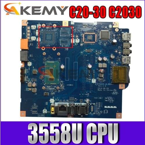 ESHAKHARE AIA10 LA-B691P motherboard for Lenovo C20-30 C2030 notebook motherboard SR1E8 3558U CPU 100% test work