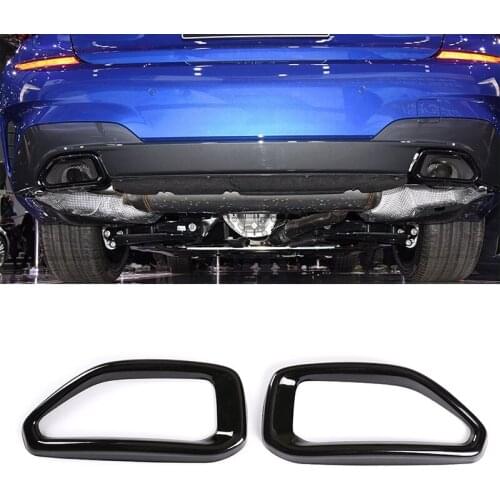 Car Model Exhaust Tail Pipe Decoration Frame Black Tail Pipe Modification Cover Decoration For Bmw 2020 3 Series Car Tail Throat