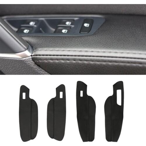 Right Hand Drive Microfiber Leather Door Armrest Cover For VW Golf 7 2014 2015 2016 2017 2018 4pcs Door Armrest Panel Cover Trim