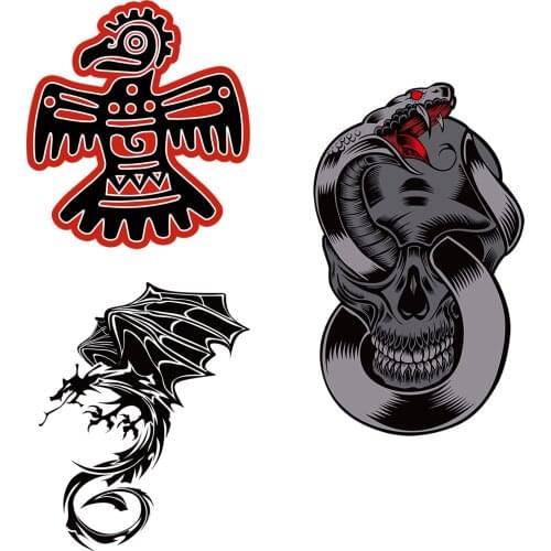 Three Ratels CC31Animal totem dragon snake Art Decal car hood laptop motorcycle cool style sticker for home decor