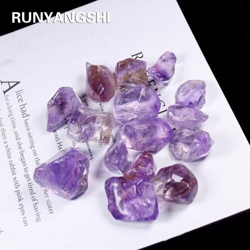 30g/pc Natural Brazilian Amethyst Large grain polished stone crystal quartz Treatment stone garden fish tank decoration