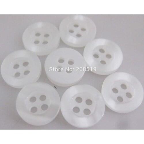 NBNLOG Free shipping 11mm Round Resin Button for shirt 4 holes 100pcs/lot garment accessories
