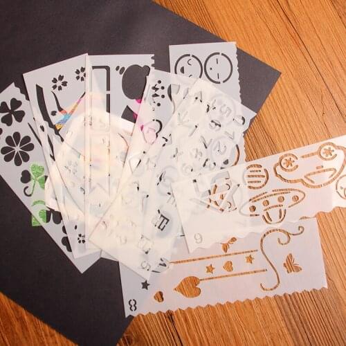 New Long Strip Lace Template Manual Diy Accessories Material Drawing Board Hollow Paint Learning Notebook/coloring Notebook 2021