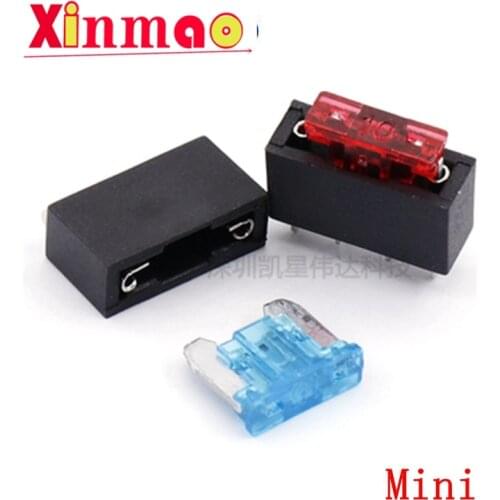 New PCB Panel Mount Insurance Blocks Safety Terminals Medium Mini Micro Universal Car Fuse Holder 4pin Plastic Clip Fuse seat