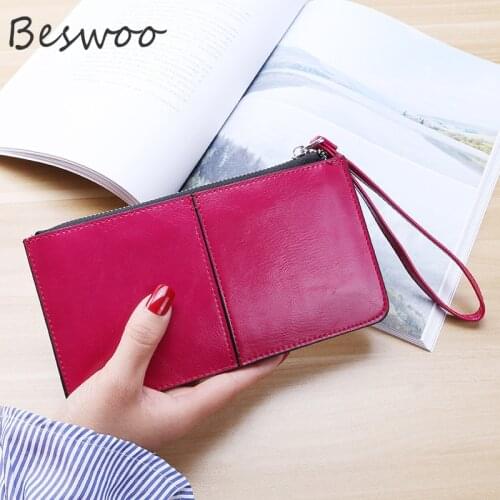 New Womens Wallet PU Leather Zipper Card Holders Female Long Handbag Womens Multi-card Pocket Wallet Business Purses Clutch