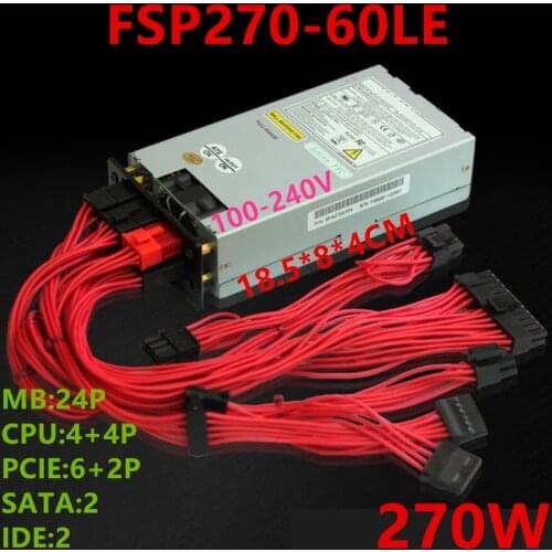 New PSU For FSP FLEX NAS Small 1U Rated 270W Peak 400W Power Supply FSP270-60LE