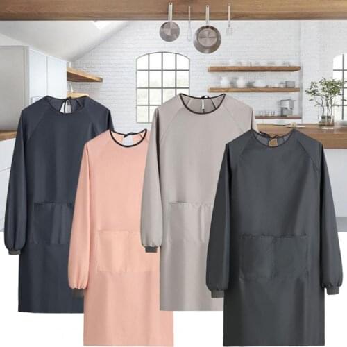 Solid color Waterproof Housework clothes Apron Decorative Multi-purpose Anti-fouling Home Cleaning Kitchen Aprons for Daily Use