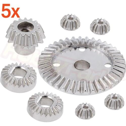 Wholesale 5Sets 7075 Metal Aluminum Diff Main Gear Bavel Gears Set Upgrade Parts for WLtoys 1/18 RC Car A959 A949 A969 A979 K929