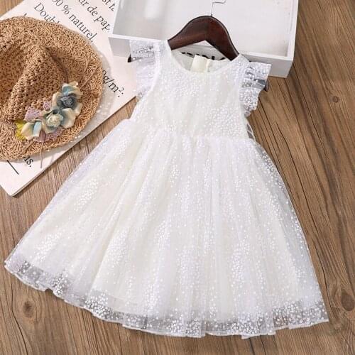 3-7 Years High Quality Summer Girl Dress 2021 New Floral Cotton Solid Draped Ruched Kid Children Clothing Girl Princess Dresses
