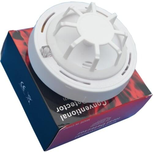 Wired heat detector fire sensor wired 12VDC for warehouse stock room security protection