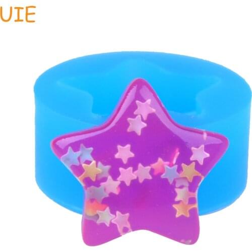 PYL233U 23.5mm Star Silicone Mold - Sugarcraft, Cake Decorating, Fondant, Polymer Clay ,Cabochon, Resin, Jewelry, Wax Food Safe