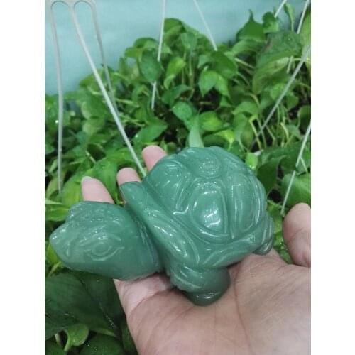 Hand carved natural Tanglin jade turtle ornaments