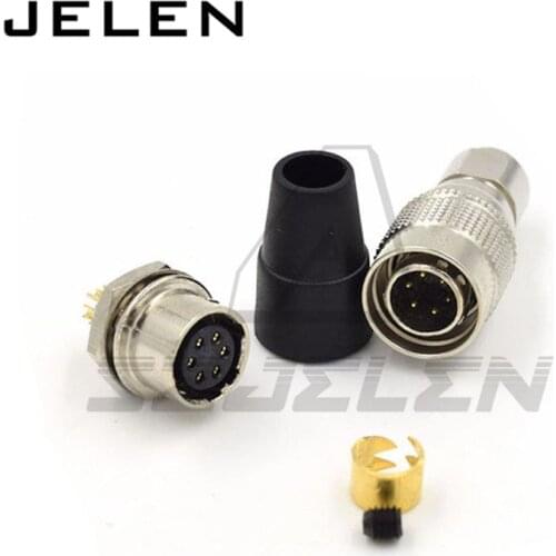 Hirose connector plug socket HR10A-7R-6s/HR10A 7p-6P, 6pin plug socket. Industrial connectors
