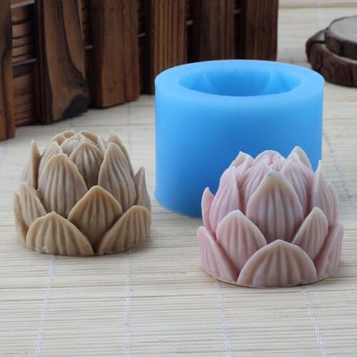 New Soap Mold Lotus Shaped Silicone Resin Mould Handmade Craft Tool
