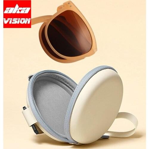 AKA VISION 2021 Ins Folding Sunglasses Women Vintage Eyewear for Women/Men Polarized Glasses Women Designer Lentes De Sol Mujer