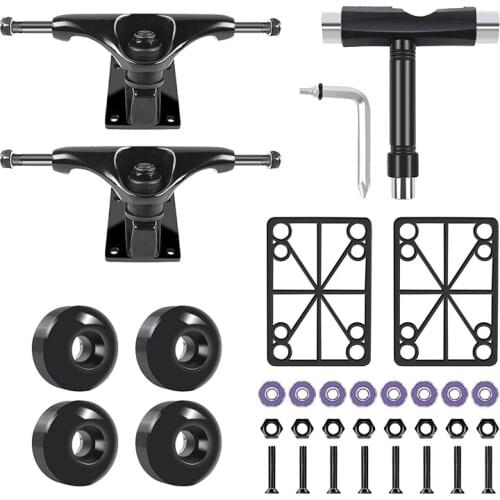 Top!-Skateboard Trucks, Skateboard Wheels 52mm, Skateboard Bearings ABEC-11, Skateboard Tool, Skateboard Pad, Skateboard Set