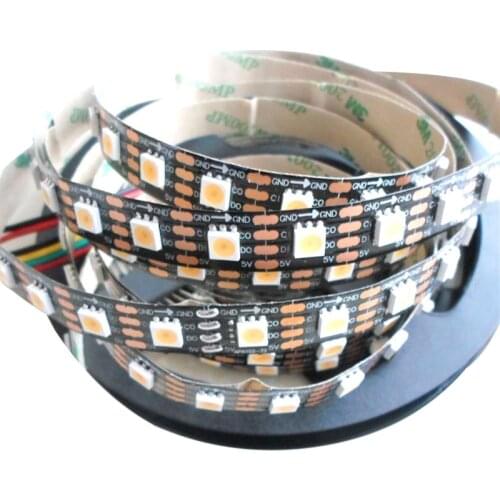 5mX High quality APA102 5050SMD White color addressable led strip 144LED/72LED/60LED/32LED/m Black PCB free shipping