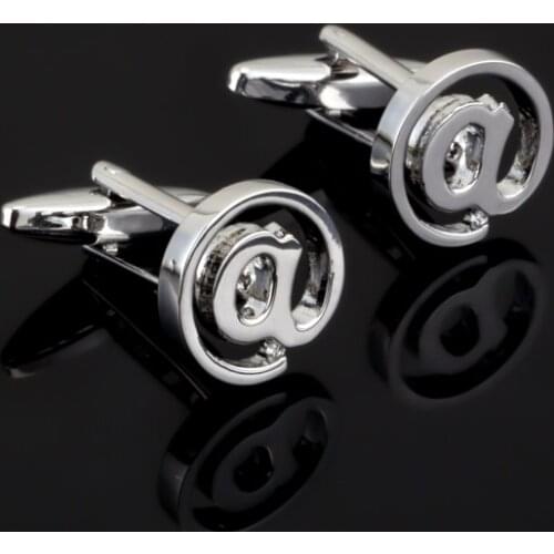 XK483 High quality French cufflinks, silvery letter Cufflinks computer keyboard symbols free shipping