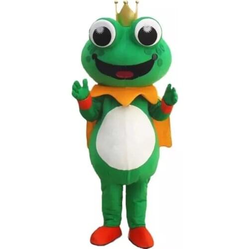 Frog mascot Costume Mascotter Cartoon Fancy Dress Costume Halloween Fancy Dress Christmas Stage Performance Props
