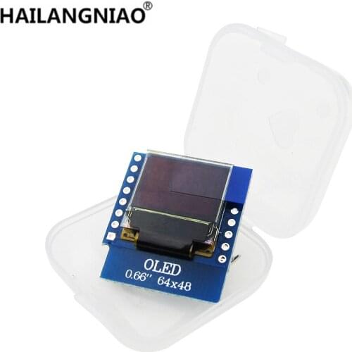 1pcs 0.66" inch 64X48 IIC I2C OLED LED LCD Dispaly Shield Compatible
