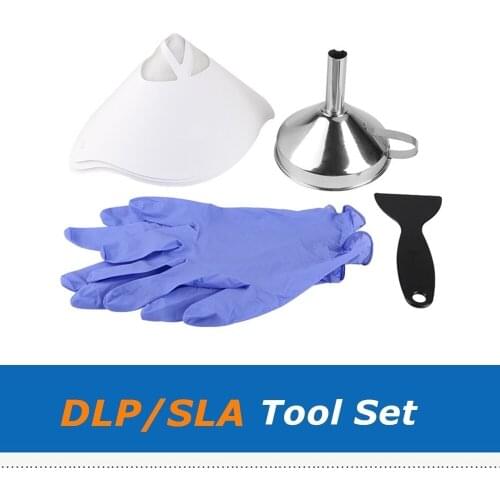 10pcs Paper Filter + Spade + Gloves + Stainless Steel Funnel Tool Set For Wanhao D7 D8 Anycubic DLP SLA Resin 3D Printer Parts