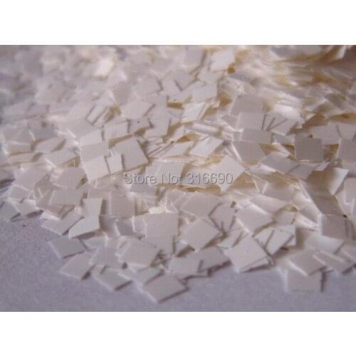 2MM White Square Solvent Resistant Glitter for nail polish