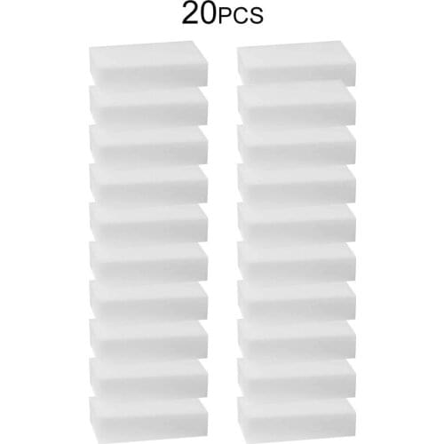 20pcs/lot White Magic Sponge Cleaner Eraser Multi-functional Cleaner Melamine Sponge for Kitchen Bathroom Cleaning 100x60x15mm