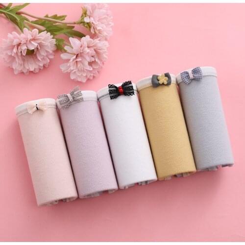 5 Pcs/lot Underwear girls Panties Cotton Underwear Briefs Women Sexy Lingeries Breathable Plus Size Briefs for Female Pants