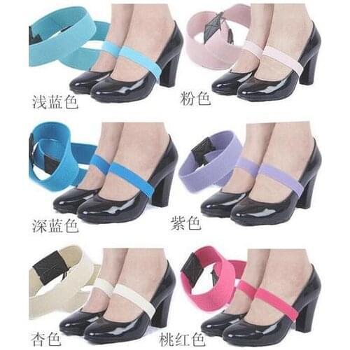 Colored Elastic Shoe Strap Lace Band For Holding Loose High Heel Shoes Decor
