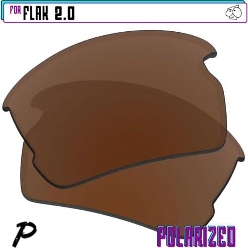 EZReplace Polarized Replacement Lenses for - Oakley Flak 2.0 Sunglasses - Brown P