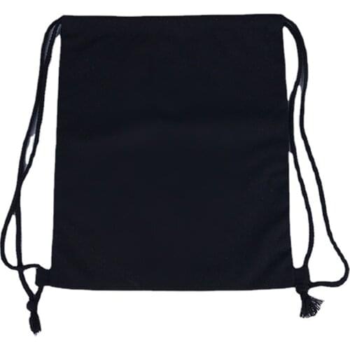 1PC Canvas bag shoulders drawstring bundle pockets custom creative shopping student backpack bag cotton Pouch