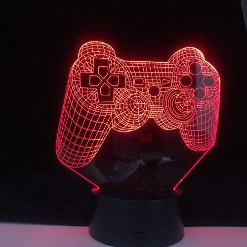 HY 3d Illusion P4P Game Pad per bambini camera da letto per bambini evento premio negozio Idea cambia colore scrivania lampada