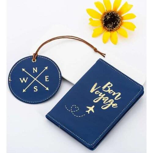 Itschy 5 sets Passport cover & luggage tag with gift box Groomsman gift wedding favors and gifts for guests wedding souvenirs