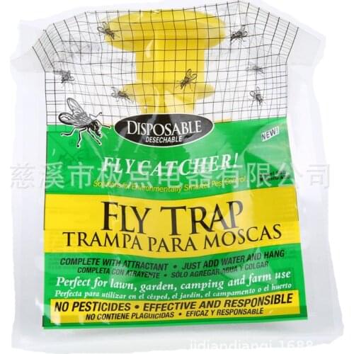 FLY TRAP Hanging water-soluble bait fly cage 1 Pcs Hanging Flycatcher Reusable Pest Detector Fly Killer (including built-in bait