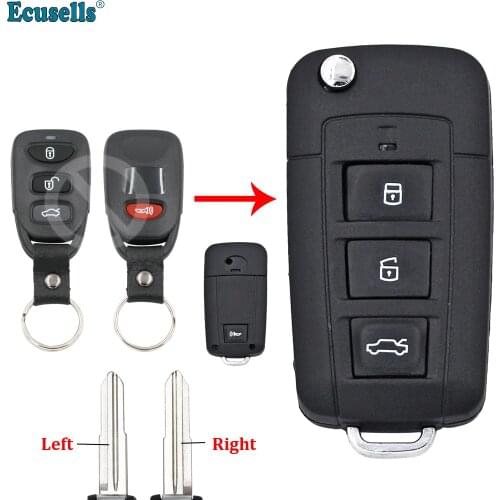 Modified Keyless Entry Flip Remote Key Housing Case Fob 3+1 Buttons for KIA Cerato Forte Spectra Optima