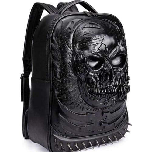 Men and Women Backpacks Personality Travel Backpack 3D Skull Backpacks Laptop Schoolbag For Teenagers