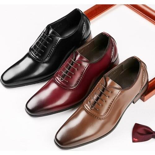 New cross-border leather shoes Mens leather Japanese business suits mens shoes gentleman lace-up casual Mens Leather Shoes