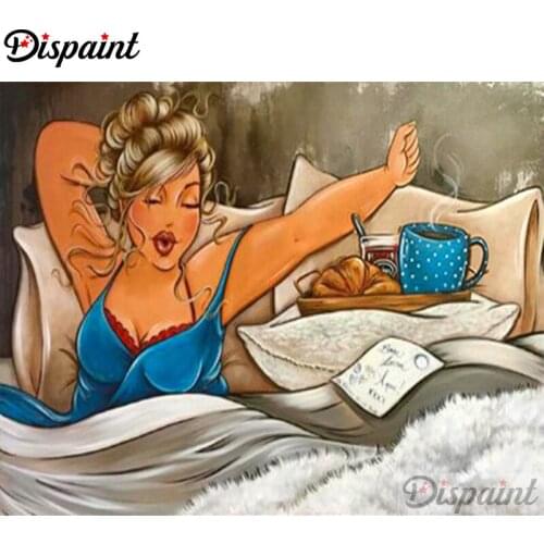 Dispaint Full Square/Round Drill 5D DIY Diamond Painting "Fat woman" Embroidery Cross Stitch 3D Home Decor A06072