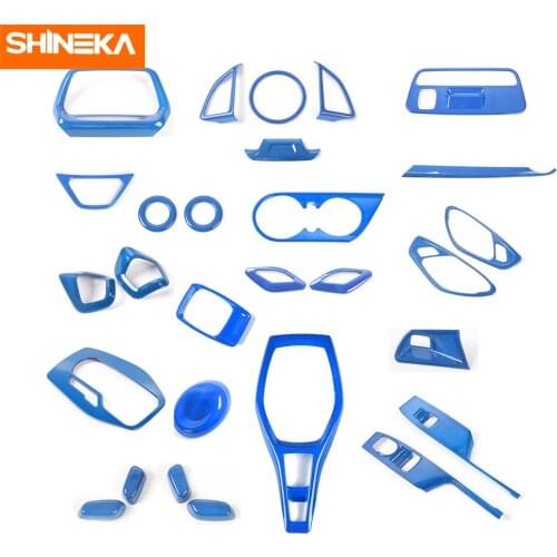 SHINEKA Car Stickers For Chevrolet Camaro Car Interior Modified Blue Decoration Cover Accessories For Chevrolet Camaro 2017