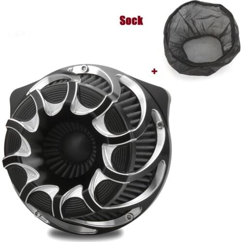 Rain Socker Cover Deep cnc cut air intake cleaner Filter Fit For 2017-2020 FLHXS Street Glide Special