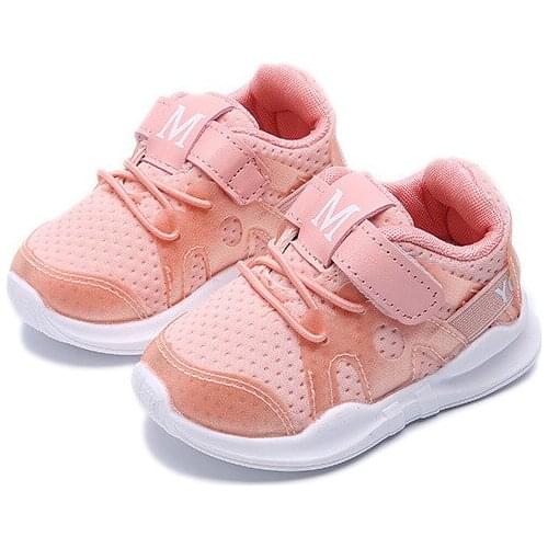 2020 autumn new fashionable net breathable pink leisure sports running shoes for girls white shoes for boys brand kids shoes