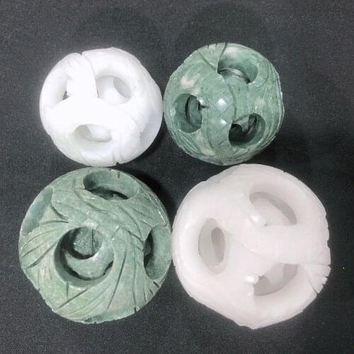 Natural Crystals Quartz Ling Long Jade Sphere Ball Energy Reiki Stones Room Home Office Aquarium Decoration Accessories Gemstone