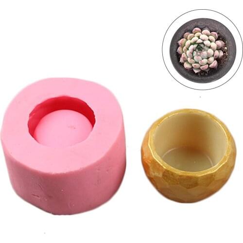 Durable DIY Cactus Flowerpot Pot and Planters Cement Succulent Plants Planter Non-toxic Silicone Nursery Pots Desk Ornament