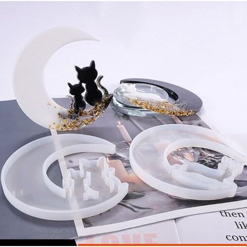 Resin Crystal Epoxy Mold Animal Moon Casting Silicone Mould Crafts Making Tool Dropshipping