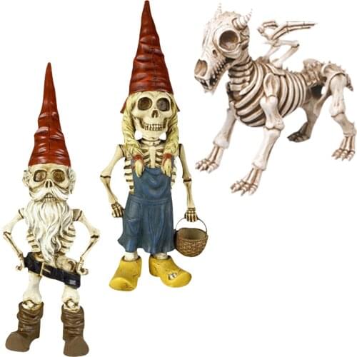 Garden Statue Skeleton Gnome Yard Art Home Decor Shelf Decoration Skeleton Statue Skeleton Men Women Skull Dinosaur very well