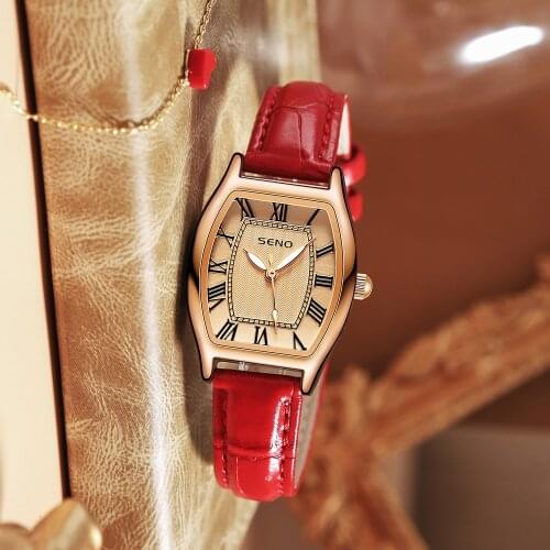 SENO Ladies Watch With Leather Strap