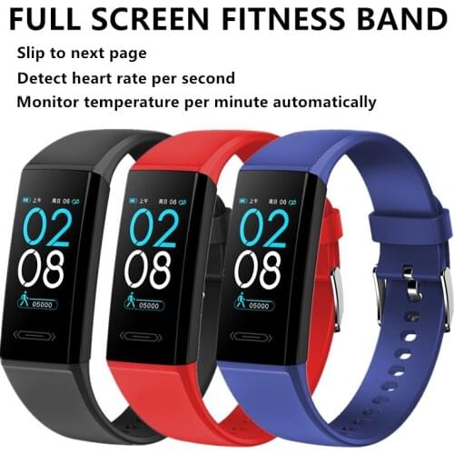Smart Band Blood Pressure Body Temperature Heart Rate Monitor Smart Bracelet Activity Fitness Tracker Electronics Wristband