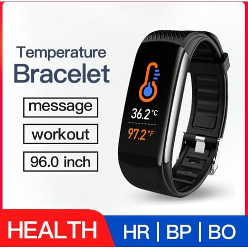 Sleep Tracker Smart Watch Thermometer Bracelet Heart Rate Smartwatch Waterproof Smart Bracelet For Temperature Measurement