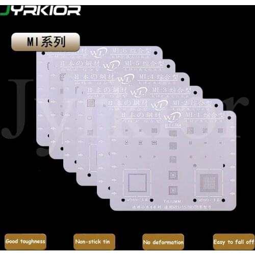 Jyrkior WL Plant Tin Steel Mesh BGA Reballing Stencil Template For Xiaomi 5/6/8SE Redmi Note 4/5 Plus Redmi Pro /Note 5 Max MIX